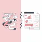 Editorial comparison illustration representing SEO and Google Ads for small businesses